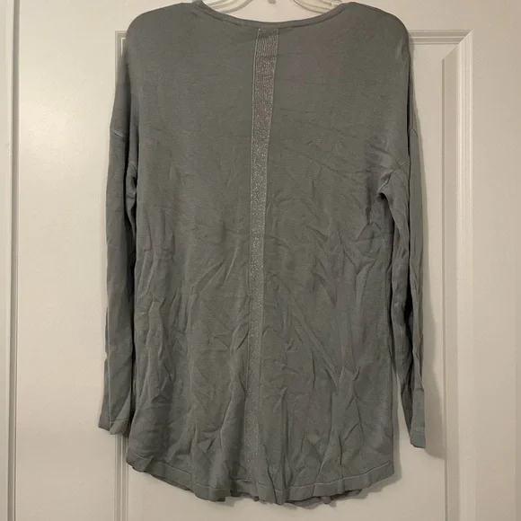 NWT Soft Surroundings Shimmer blue Longsleeve top - Picture 7 of 8
